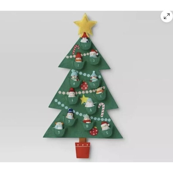 Target 31" Featherly Friends™ Christmas Tree Hanging Fabric Countdown Calendar - Picture 4 of 11